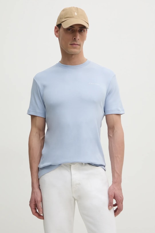 Бавовняна футболка Calvin Klein бавовна блакитний K10K109894