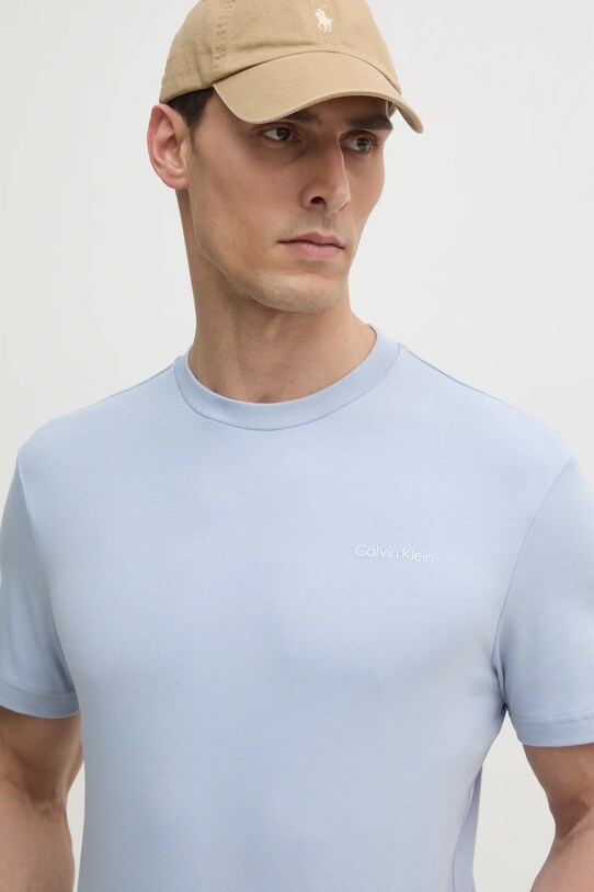 Бавовняна футболка Calvin Klein блакитний K10K109894