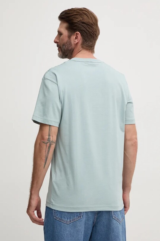Odzież Calvin Klein t-shirt bawełniany K10K111346 turkusowy