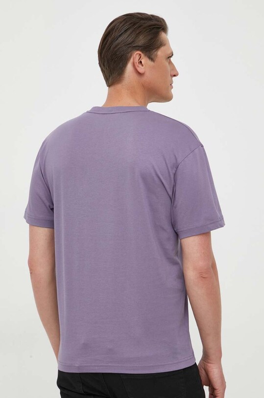 Odzież Calvin Klein t-shirt bawełniany K10K111346 fioletowy