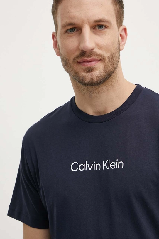 Bavlnené tričko Calvin Klein tmavomodrá K10K111346