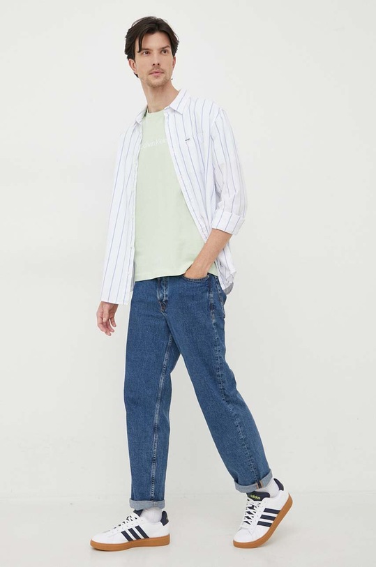 Calvin Klein t-shirt bawełniany K10K111346 zielony AA00