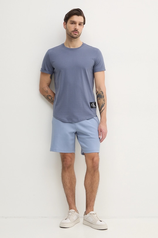 Pamučna majica Calvin Klein Jeans J30J323482 plava AA00