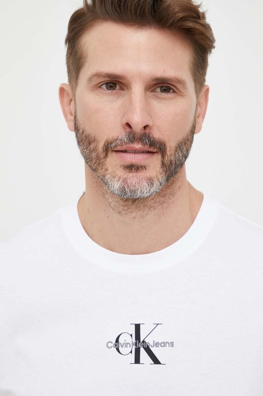 Calvin Klein Jeans t-shirt bawełniany biały J30J323483