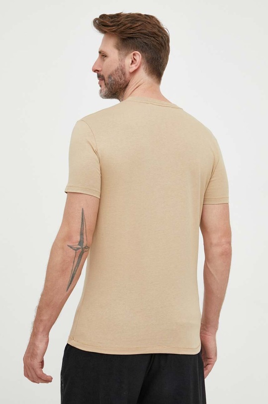 Βαμβακερό μπλουζάκι Calvin Klein Jeans J30J320806 μπεζ SS24