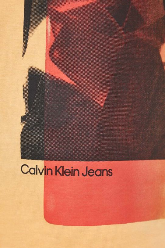 Бавовняна футболка Calvin Klein Jeans помаранчевий J30J323521