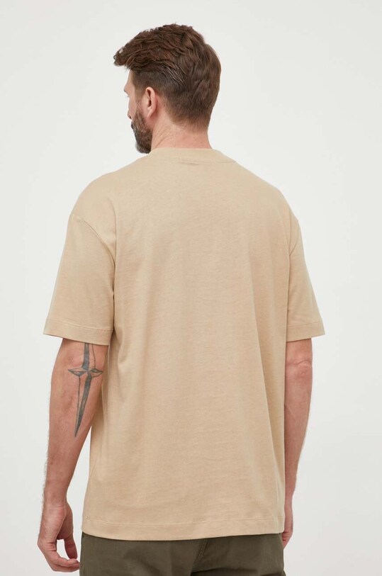 Calvin Klein Jeans t-shirt bawełniany J30J323522 beżowy AW23