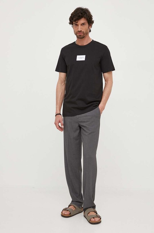 Calvin Klein Jeans t-shirt bawełniany J30J323523 czarny AW23