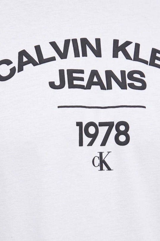 Bavlnené tričko Calvin Klein Jeans J30J324206 biela