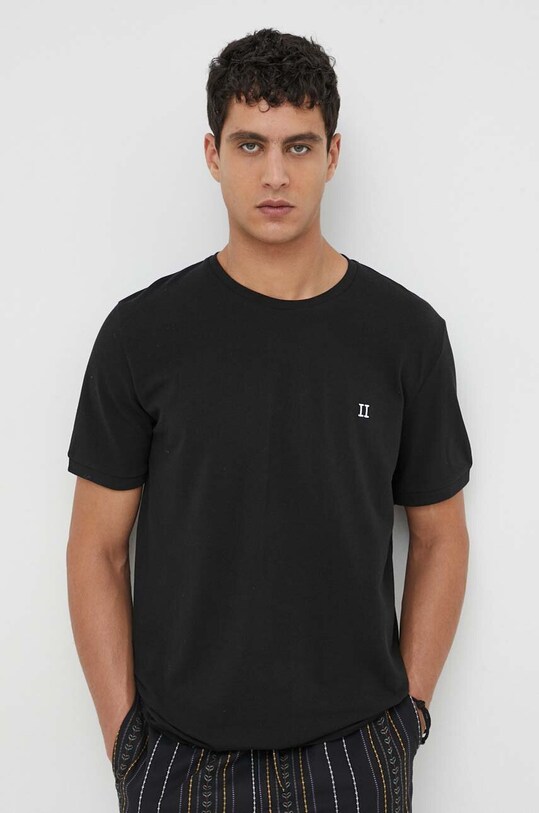 Les Deux t-shirt bawełniany czarny LDM101007