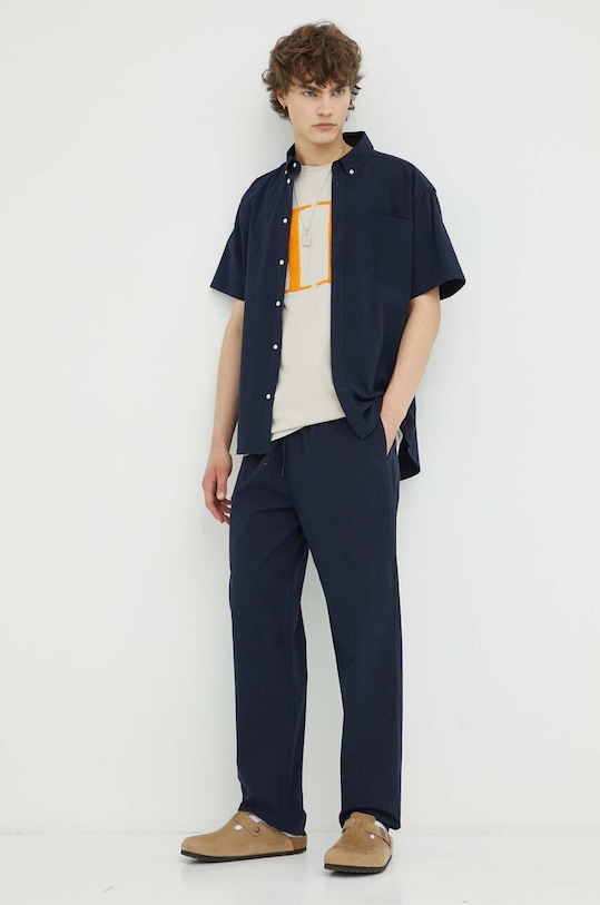 Les Deux t-shirt bawełniany LDM101110 beżowy AW23