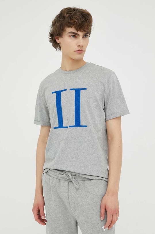 Les Deux t-shirt bawełniany regular szary LDM101110