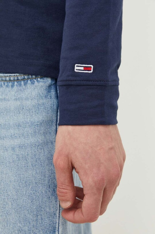 Tommy Jeans longsleeve bawełniany DM0DM16884 granatowy