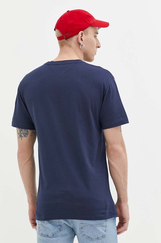 Odzież Tommy Jeans t-shirt bawełniany DM0DM16825 granatowy