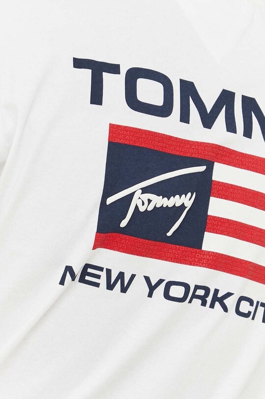 Бавовняна футболка Tommy Jeans DM0DM16849 білий