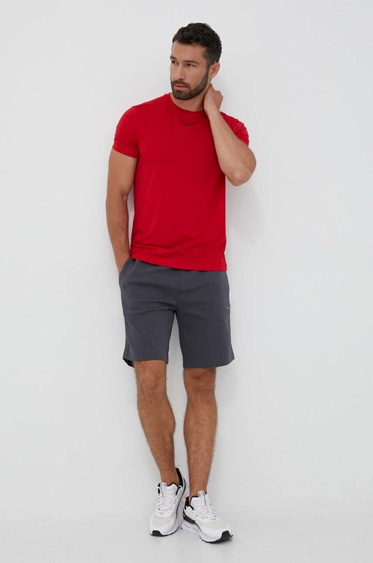 BOSS Green t-shirt 50494735 czerwony AW23