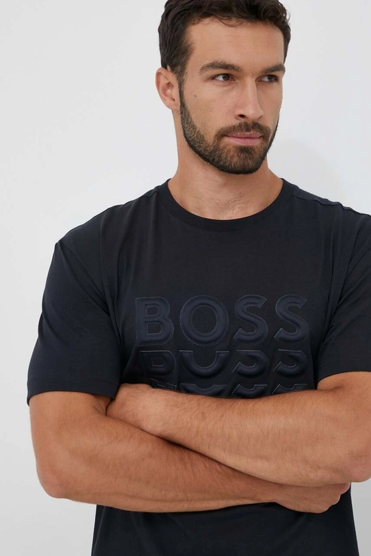 Boss Green t-shirt bawełniany BOSS GREEN regular szary 50495876