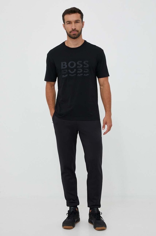 BOSS Green t-shirt bawełniany BOSS GREEN 50495876 czarny SS24