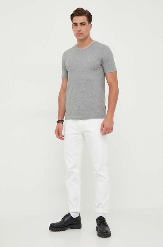 BOSS t-shirt 50494978 szary AW23