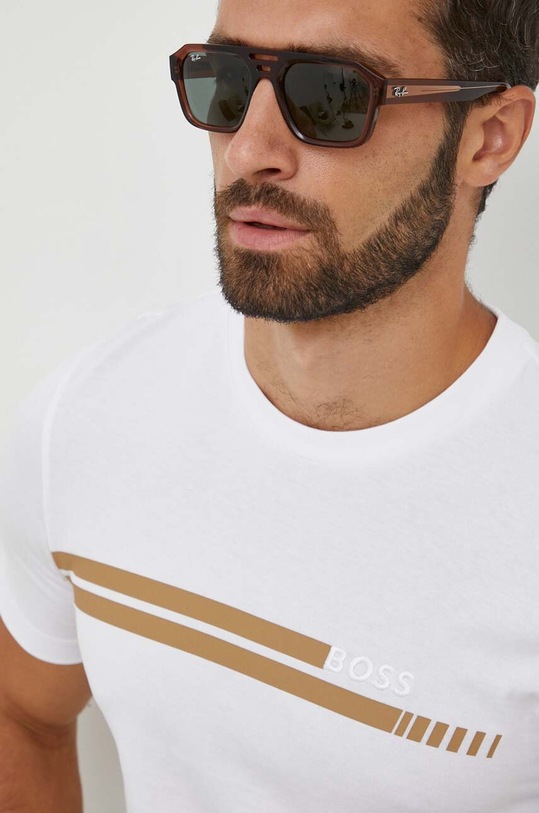BOSS t-shirt bawełniany biały 50495704