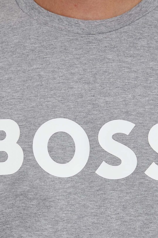 BOSS t-shirt bawełniany 50495742 szary