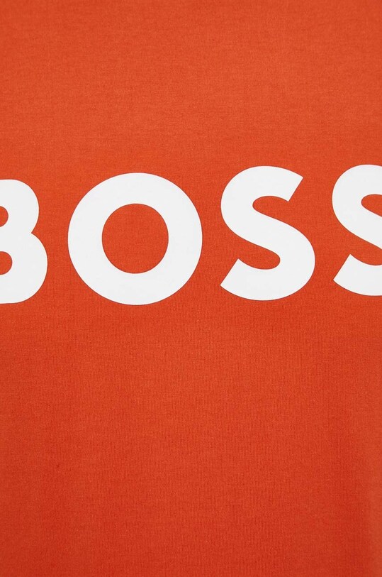 BOSS t-shirt bawełniany 50495742 pomarańczowy