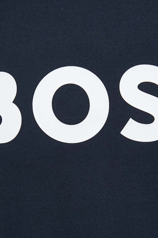 Бавовняна футболка BOSS 50495742 темно-синій