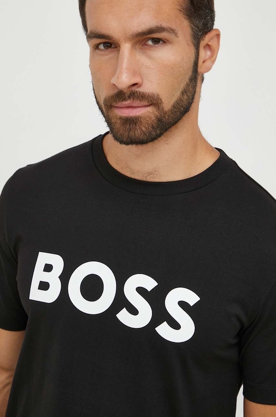 BOSS t-shirt bawełniany czarny 50495742