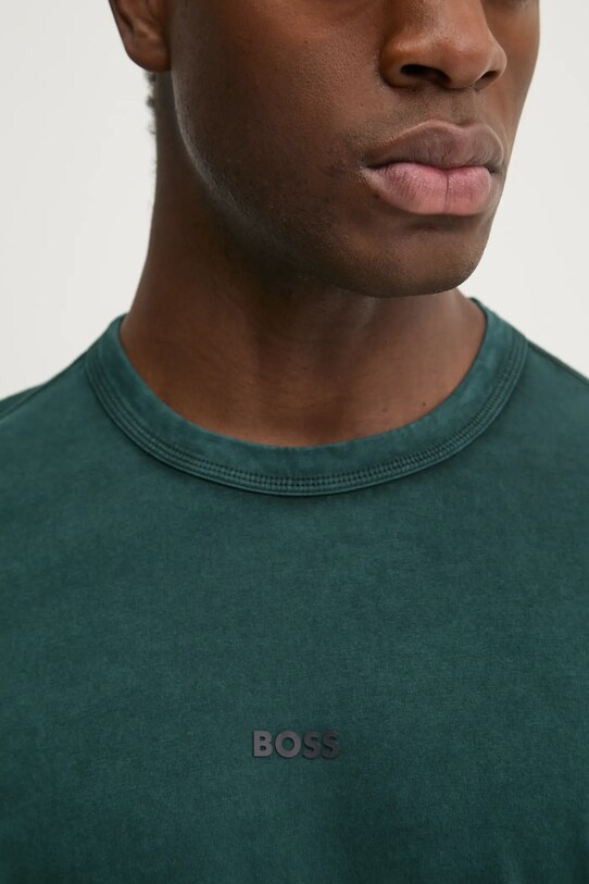 BOSS Orange tricou din bumbac BOSS ORANGE 50502173 verde