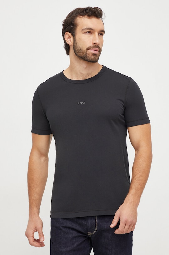 BOSS Orange tricou din bumbac BOSS ORANGE negru 50502173