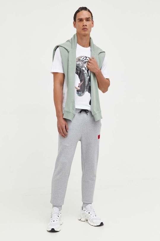 HUGO tricou din bumbac 50494577 alb AW23