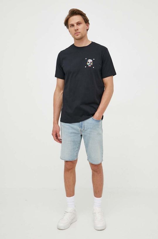 PS Paul Smith tricou din bumbac M2R.011R.LP4048 bleumarin AW23