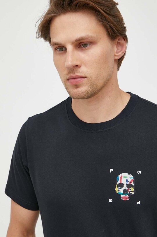 PS Paul Smith pamut póló sötétkék M2R.011R.LP4048