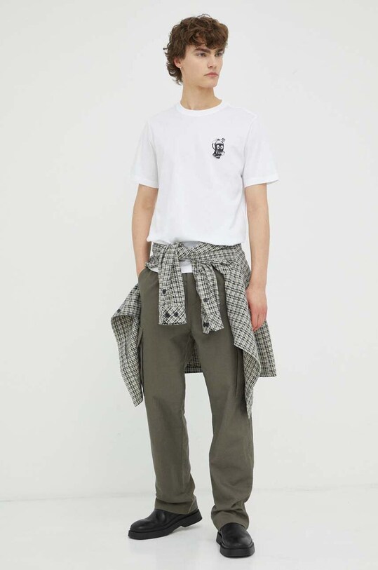 PS Paul Smith tricou din bumbac M2R.011R.LP4057 alb AW23