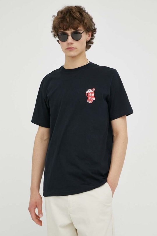 Ρούχα Βαμβακερό μπλουζάκι PS Paul Smith M2R.011R.LP4057 σκούρο μπλε