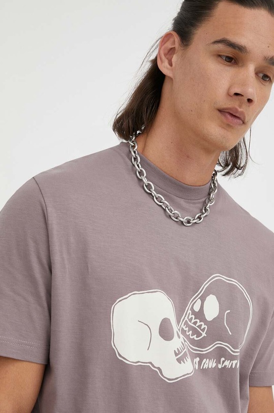 Βαμβακερό μπλουζάκι PS Paul Smith βαμβάκι μωβ M2R.924U.LP3880