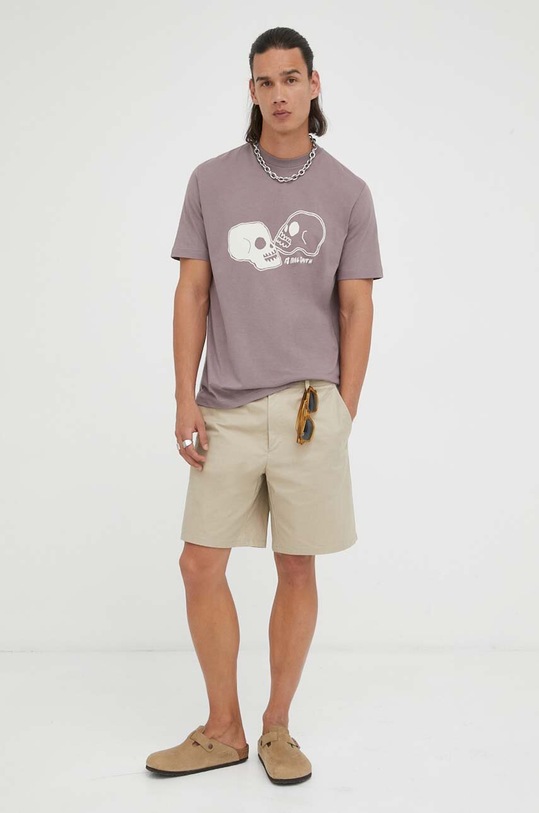 Βαμβακερό μπλουζάκι PS Paul Smith M2R.924U.LP3880 μωβ AW23