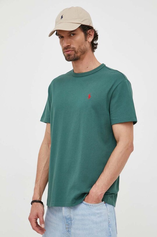 Polo Ralph Lauren t-shirt bawełniany zielony 710811284