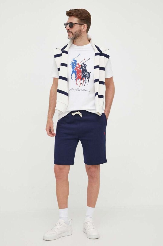 Polo Ralph Lauren tricou din bumbac 710909588 alb AW23