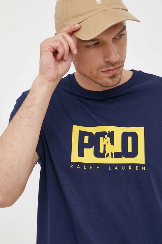 Polo Ralph Lauren pamut póló sötétkék 710909594