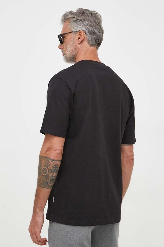 Îmbrăcăminte Lindbergh tricou din bumbac 30.400120.BLACK negru