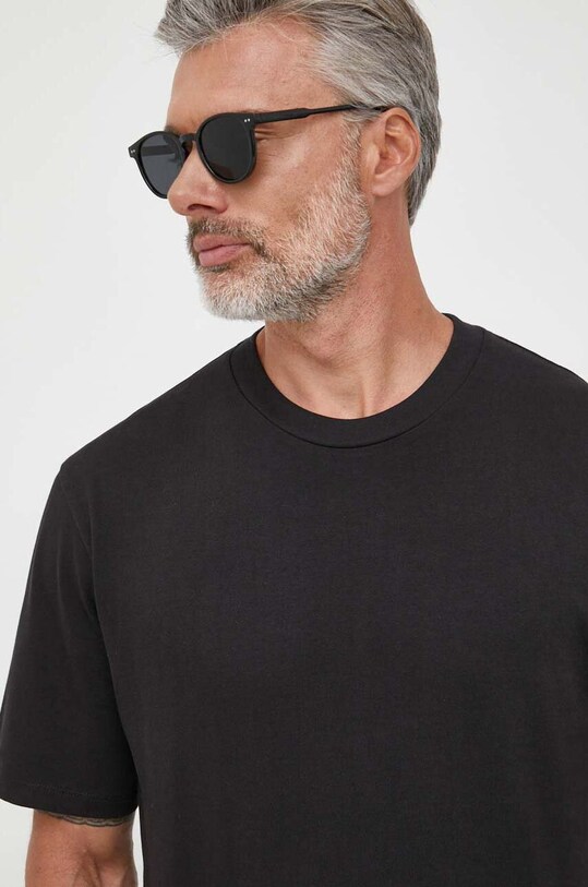 Lindbergh tricou din bumbac negru 30.400120.BLACK