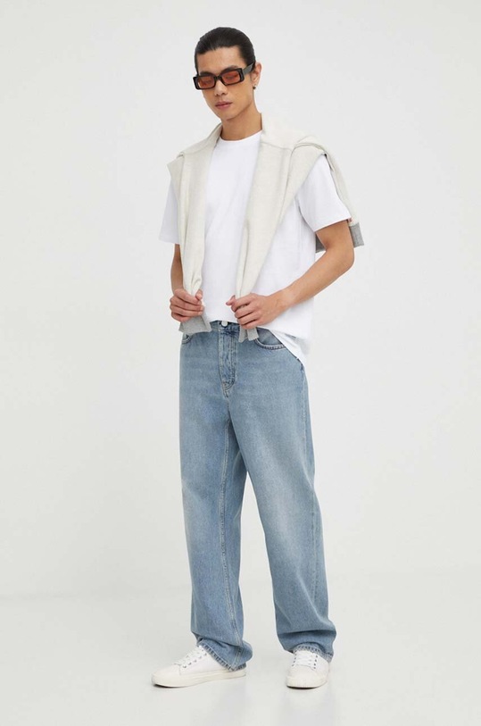 The Mercer Brand t-shirt bawełniany MEAP233006 biały AW23