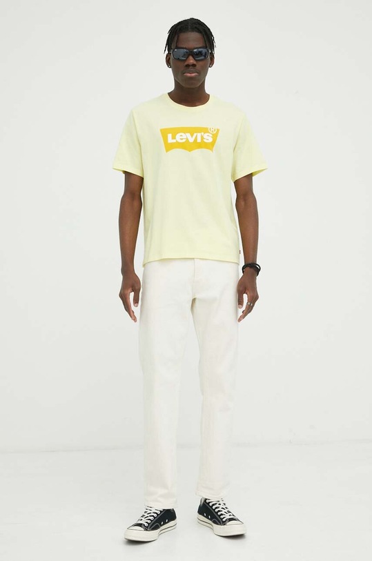 Levi's t-shirt bawełniany 22491.1313 żółty AW23