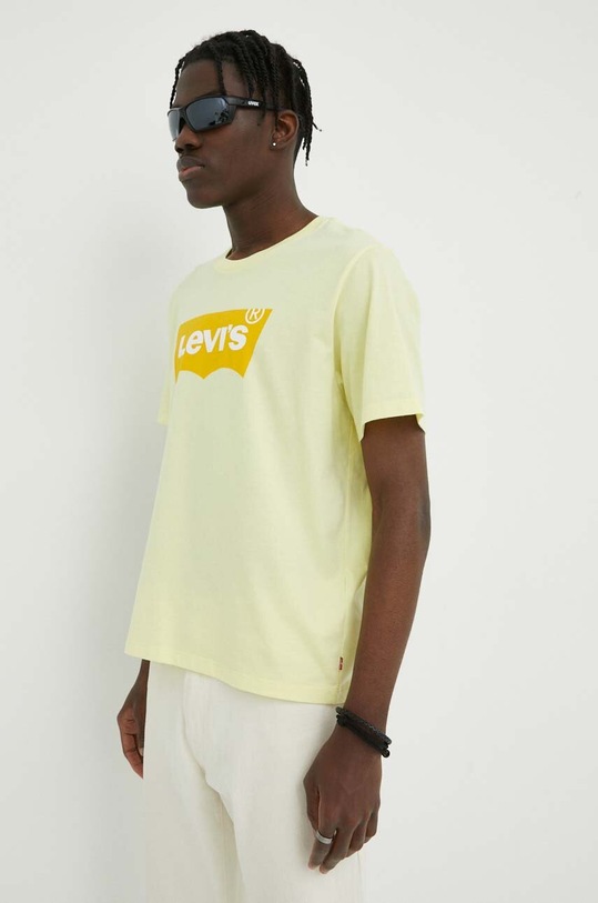 Levi's t-shirt bawełniany żółty 22491.1313
