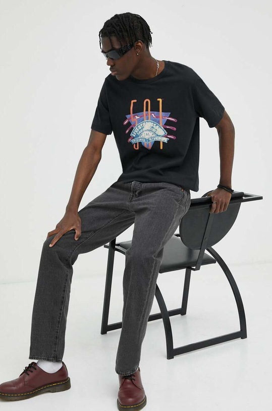 Levi's t-shirt bawełniany nadruk czarny 22491.1424