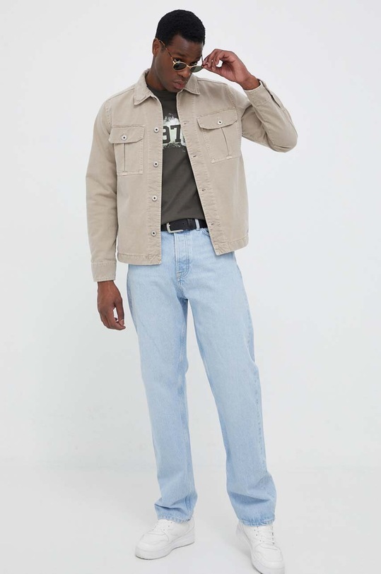 Pepe Jeans t-shirt bawełniany Ovingdean PM508946.728 zielony AW23