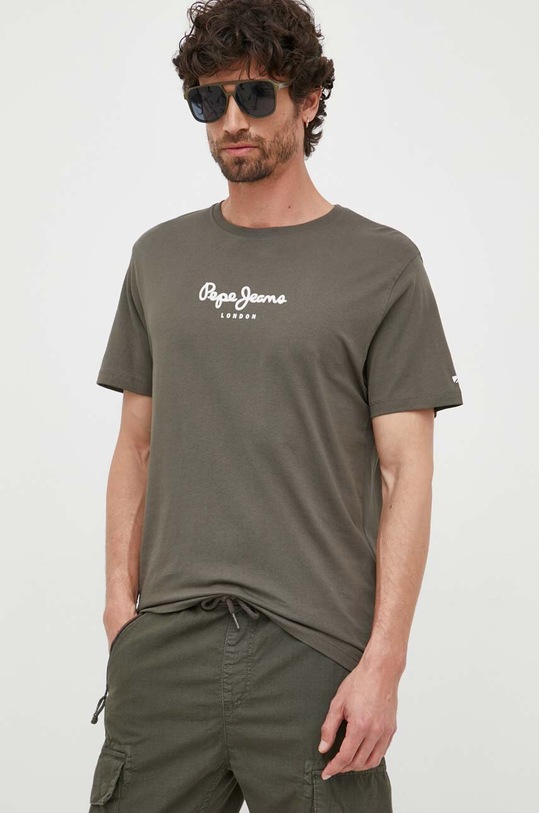 Pepe Jeans t-shirt bawełniany zielony PM508977.728