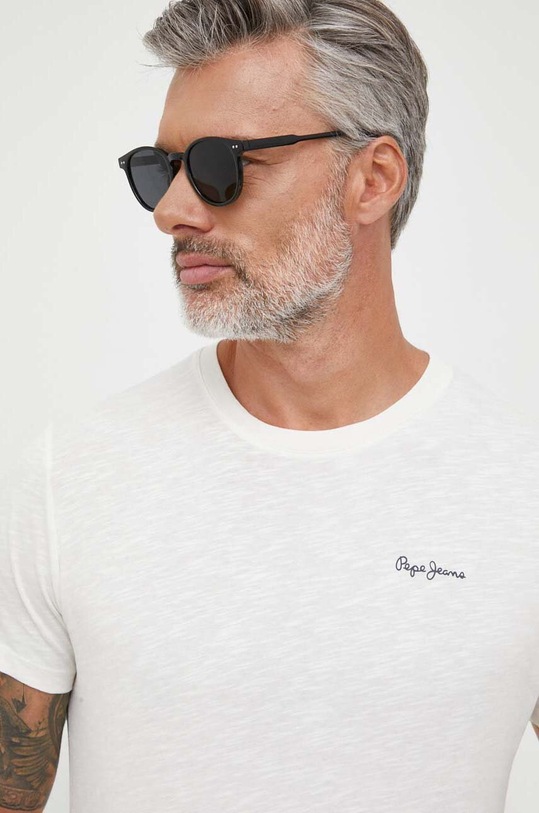 Хлопковая футболка Pepe Jeans Wiltshire белый PM509083.803