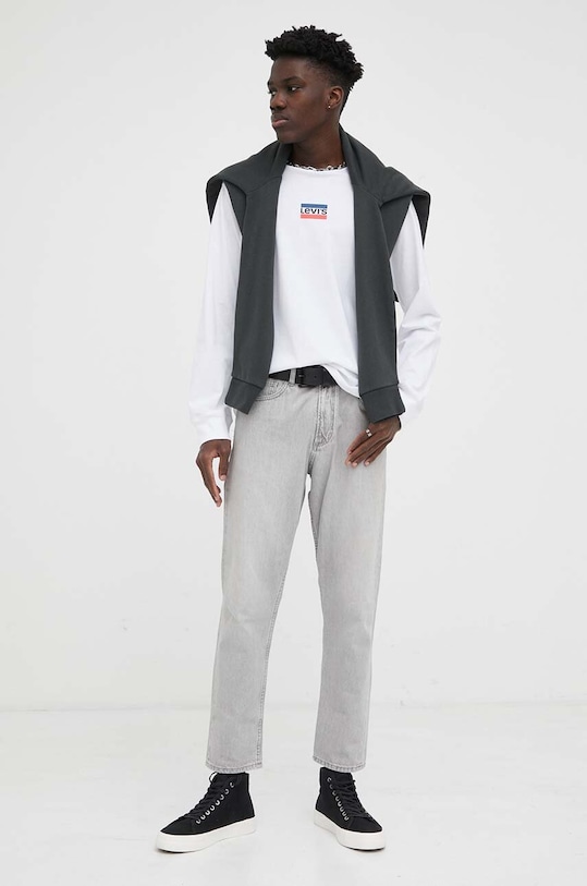 Levi's longsleeve din bumbac 36015.0158 alb AW23